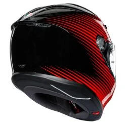 AGV K6 Rush Helmet - Black Red -Motorcycle Clothing Store agv k6 rush helmet black red getgearedshop 3
