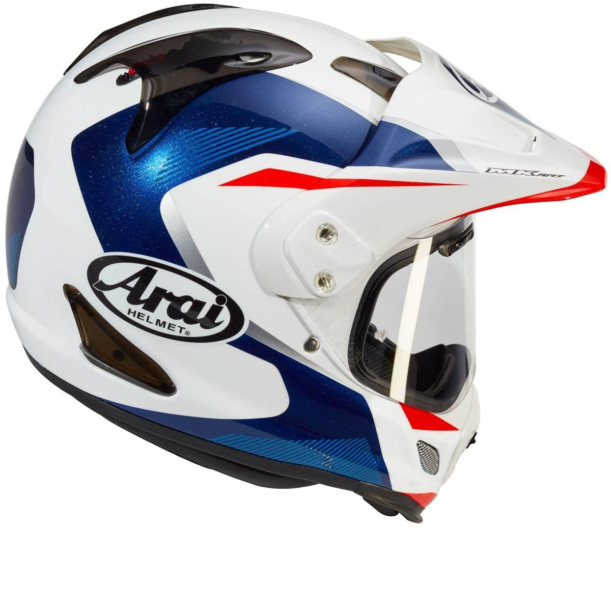 Arai Tour-X 4 Break Helmet - White Blue Red 4 Arai Tour-X 4 Break Helmet - White Blue Red - Image 2