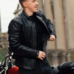Merlin Cambrian Leather Jacket - Black - SALE -Motorcycle Clothing Store merlin cambrian leather jacket black getgearedshop 4