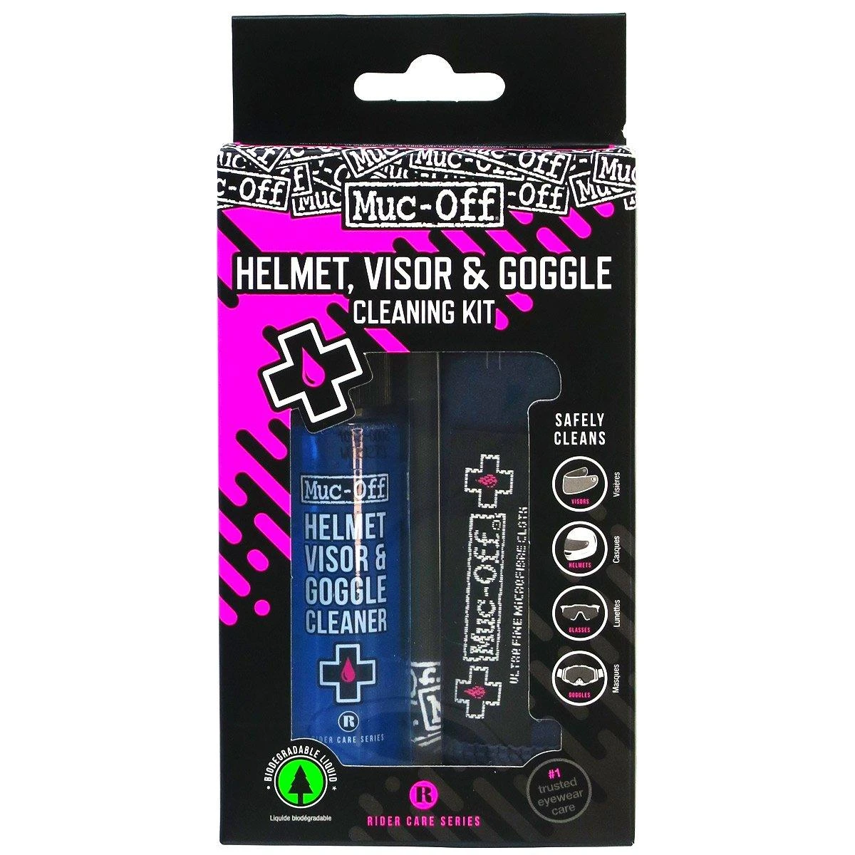 Muc-Off Helmet Visor & Goggle Cleaning Kit 3 Muc-Off Helmet Visor & Goggle Cleaning Kit