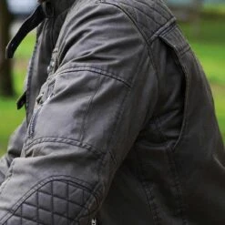 Oxford Hardy Wax Jacket WP - Olive -Motorcycle Clothing Store oxford hardy wax jacket wp olive getgearedshop 5