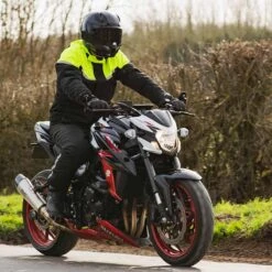 Oxford Spartan Long Jacket WP - Black Fluo -Motorcycle Clothing Store oxford spartan long jacket wp black fluo getgearedshop 6