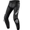 Rev It! Apex Leather Trousers Short Leg - Black White -Motorcycle Clothing Store rev it apex leather trousers short leg black white getgearedshop 1