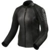 Rev It! Luna Leather Jacket - Black - SALE -Motorcycle Clothing Store rev it luna leather jacket black getgearedshop 1