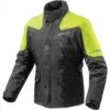 Rev'It! Nitric 2 H2O Rain Jacket WP - Black Yellow - SALE -Motorcycle Clothing Store rev it nitric 2 h2o rain jacket wp black yellow getgearedshop 1