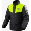 Rev It! Nitric 3 H2O Rain Jacket WP - Black Neon Yellow -Motorcycle Clothing Store rev it nitric 3 h2o rain jacket wp black neon yellow getgearedshop 1