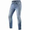 Rev It! Piston 2 Jeans SK 34in Leg - Light Blue Used -Motorcycle Clothing Store rev it piston 2 jeans sk 34in leg light blue used getgearedshop 1