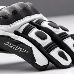 RST Sport Mid Gloves CE WP - White Black -Motorcycle Clothing Store rst sport mid gloves ce wp white black getgearedshop 3
