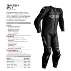 RST Tractech Evo 4 1PC Leather Suit CE - Black 11 RST Tractech Evo 4 1PC Leather Suit CE - Black -Motorcycle Clothing Store rst tractech evo 4 1pc leather suit ce black getgearedshop 5