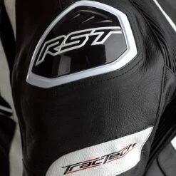 RST Tractech Evo 4 1PC Leather Suit CE - Black White -Motorcycle Clothing Store rst tractech evo 4 1pc leather suit ce black white getgearedshop 5