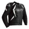 RST Tractech Evo 4 Leather Jacket CE - Black White -Motorcycle Clothing Store rst tractech evo 4 leather jacket ce black white getgearedshop 1