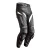 RST Tractech Evo 4 Leather Trousers CE - Black White 1 RST Tractech Evo 4 Leather Trousers CE - Black White -Motorcycle Clothing Store rst tractech evo 4 leather trousers ce black white getgearedshop 1