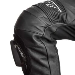 RST Tractech Evo 4 Leather Trousers CE - Black White -Motorcycle Clothing Store rst tractech evo 4 leather trousers ce black white getgearedshop 3