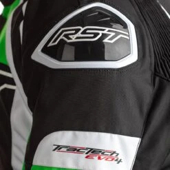 RST Tractech Evo 4 Textile Jacket CE WP - Black Green -Motorcycle Clothing Store rst tractech evo 4 textile jacket ce wp black green getgearedshop 3