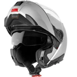 Schuberth C5 Flip Helmet Gloss - Silver -Motorcycle Clothing Store schuberth c5 flip helmet gloss silver getgearedshop 3