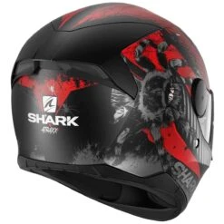Shark D-Skwal 2 Helmet Atraxx KRA - Red -Motorcycle Clothing Store shark d skwal 2 helmet atraxx kra red getgearedshop 4