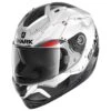 Shark Ridill 1.2 Helmet Mecca WKR - White -Motorcycle Clothing Store shark ridill 1 2 helmet mecca wkr white getgearedshop 1