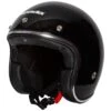 Spada Open Face Classic Helmet - Black -Motorcycle Clothing Store spada open face classic helmet black getgearedshop 1