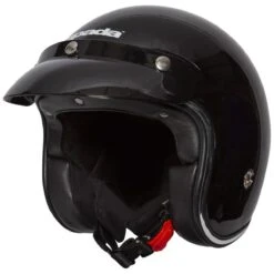 Spada Open Face Classic Helmet - Black -Motorcycle Clothing Store spada open face classic helmet black getgearedshop 3