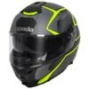 Spada Orion Slate Flip Front Helmet - Matt Black Yellow -Motorcycle Clothing Store spada orion slate flip front helmet matt black yellow getgearedshop 1