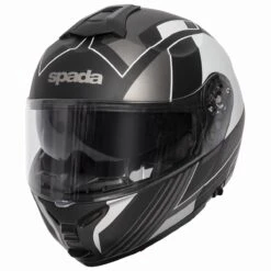 Spada Orion Whip Flip Front Helmet - Matt Black Silver