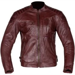 Spada Redux Leather Jacket - Burgundy - SALE